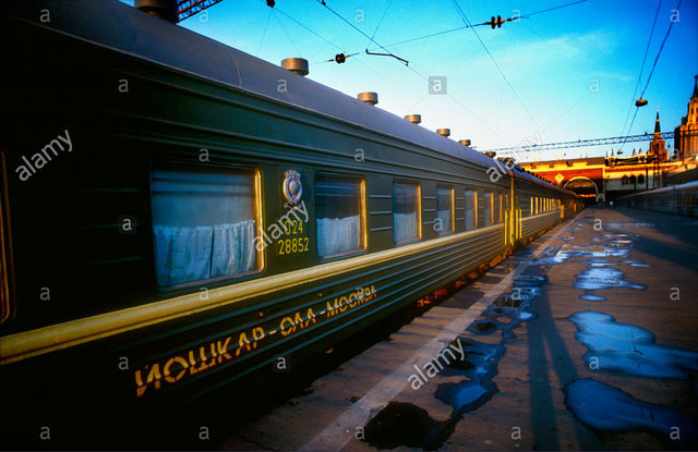 Stock Photo - Early morning bright sunshine at Moscow railway station Russia.jpg