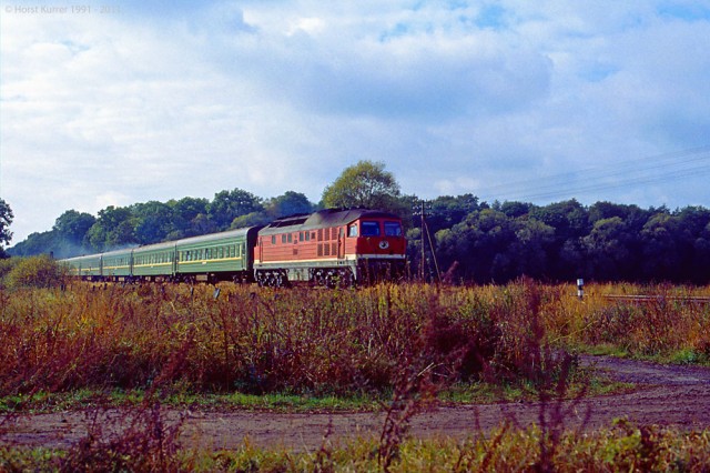 Der «Russsenzug» verkehrt am nächsten Tag, den 22 Oktober 1991, mit einer unerkannten 132 anstatt der von vielen erwarteten 41er.jpg