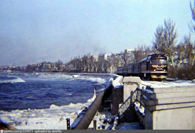 Зимой на набережной, город Феодосия, Крымская АССР (1972-й год).jpg