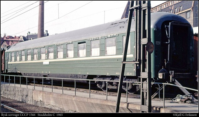 Rysk sovvagn Stockholm - Moskva СВПС 1566 Stockholm Centralen (1965) © Kjell G Eriksson.JPG