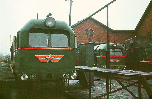 SZD TU2-089 & TU2-131 at the Panevėžys depot (05.01.1974).jpg (365.64 КБ) Просмотров: 3852 SZD TU2-089 & TU2-131 at the Panevėžys depot (05.01.1974).jpg