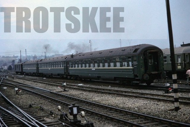 35mm Slide JZ Yugoslavia Railways SZD USSR Carriage Beograd 1966 Dup P Gray.jpg